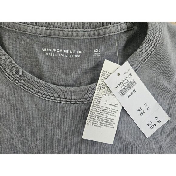 Abercrombie & Fitch Classic Polished Tee XXL Blue-Grey - Picture 8 of 10